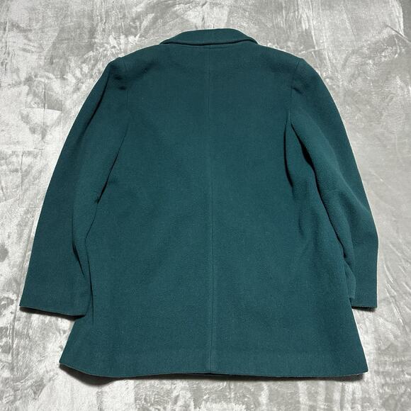 Vintage Wellington PeaCoat Womens 14R Emerald Green ILGWU Thinsulate Wool USA - Picture 2 of 11